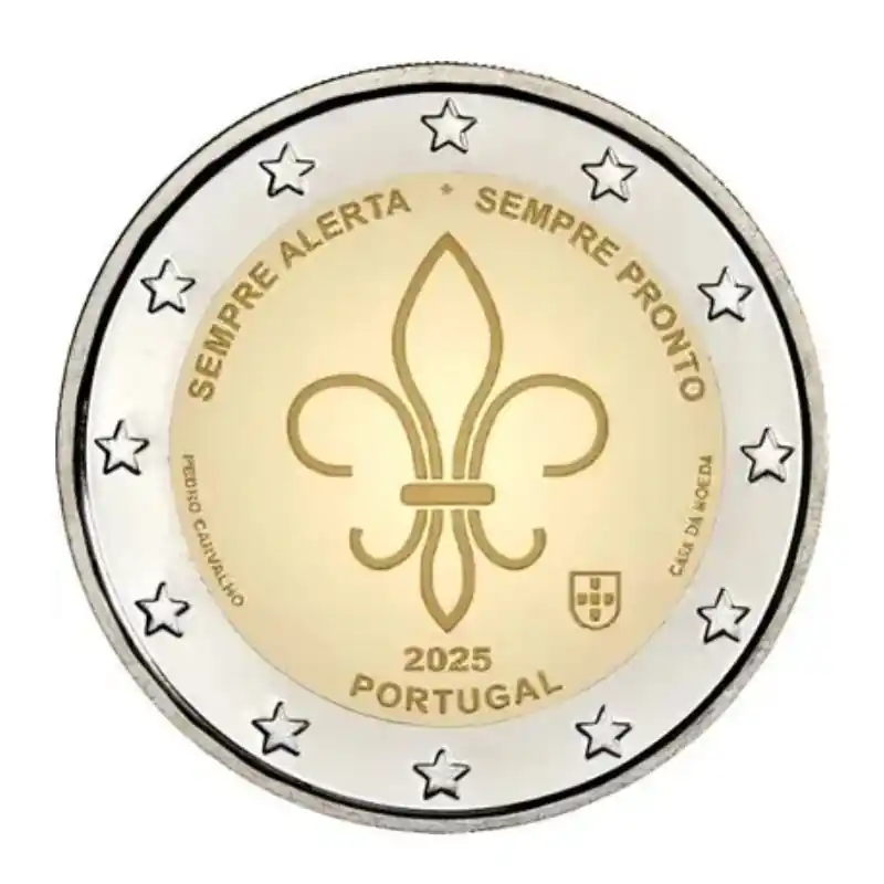 Satisfait Ou Remboursé 2 euros commémorative Portugal 2025 -  Scoutisme International.