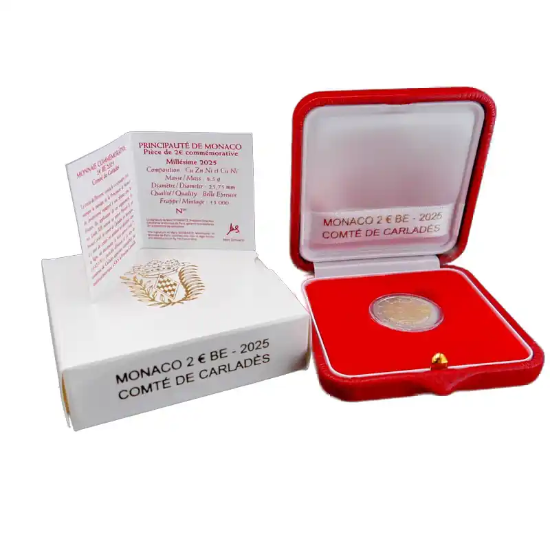 Coffret BE 2 euros Monaco 2025 - Comté du Carladès. Prix Réduit