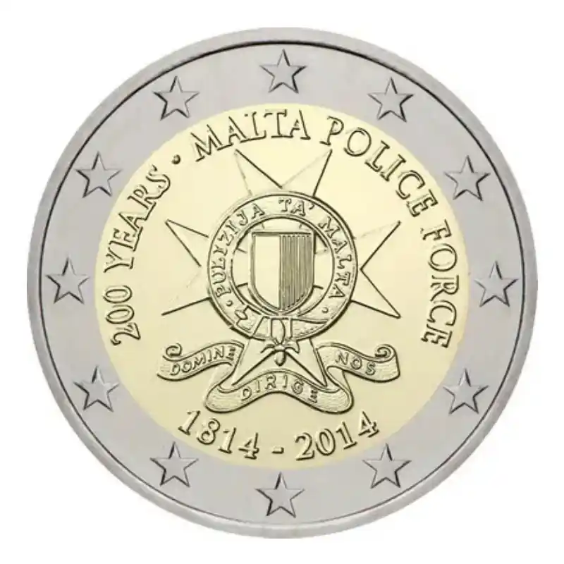 2 euros commémorative Malte 2014 - La Police. Achetez Aujourd’hui