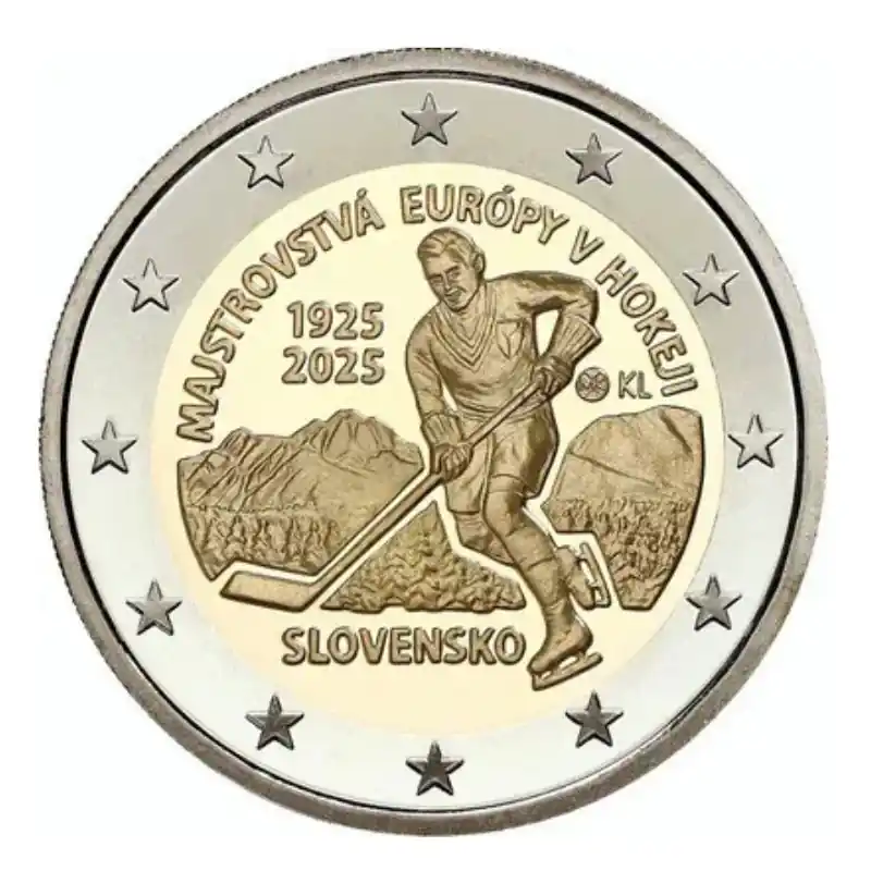 Bon Marché 2 euros commémorative Slovaquie 2025 - Hockey sur glace.