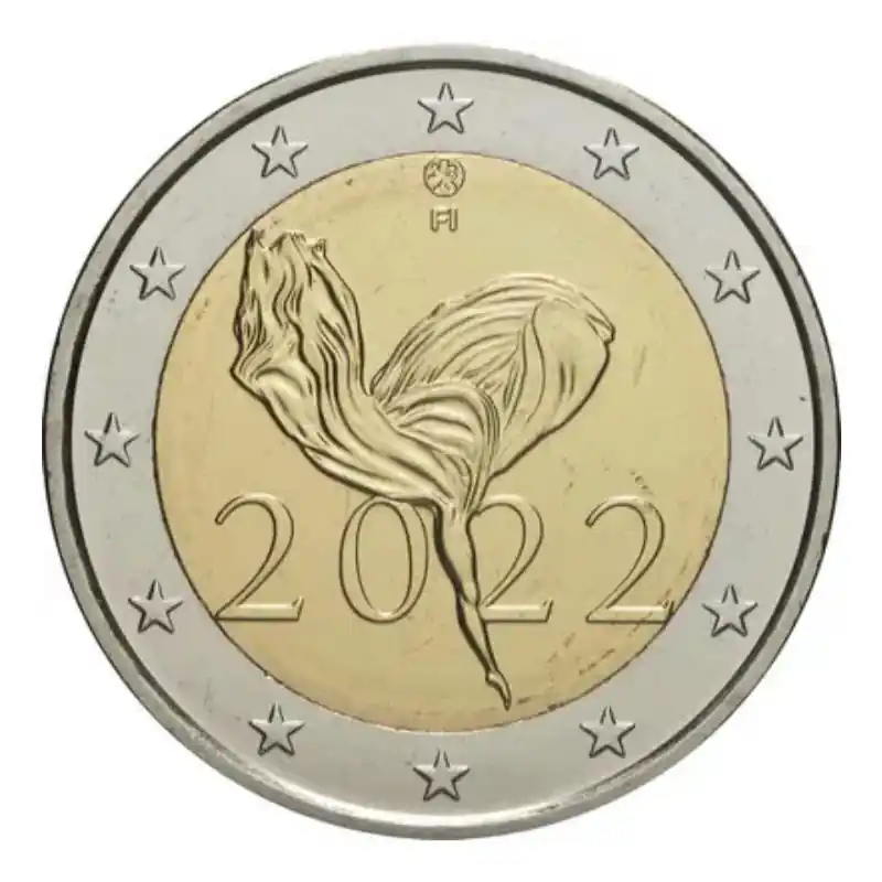 2 euros commémorative Finlande 2022 - Ballet national. Livraison Gratuite