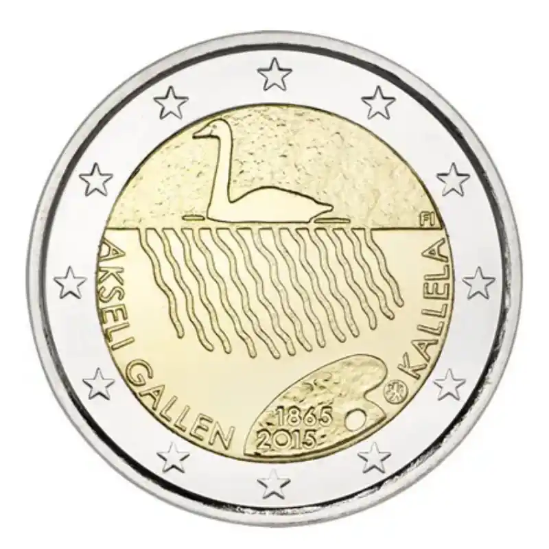 2 euros commémorative Finlande 2015 - Akseli Gallen-Kallela. Livraison Express