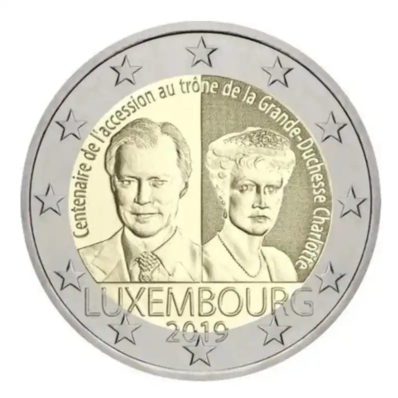 2 euros commémoratif Luxembourg 2019 - Grande Duchesse Charlotte. Meilleure Qualité
