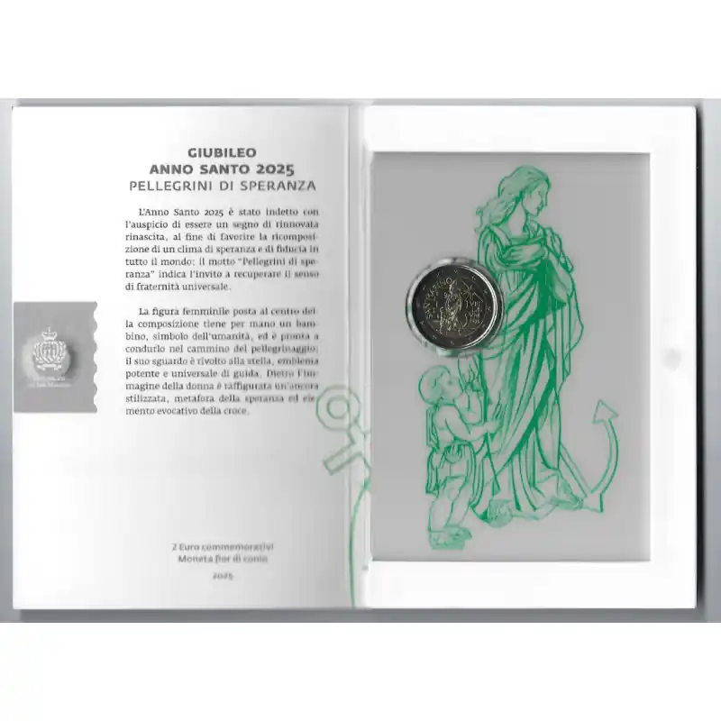 Acheter En Ligne 2 euros commémorative Saint Marin 2025 - Année Sainte en coffret BU.