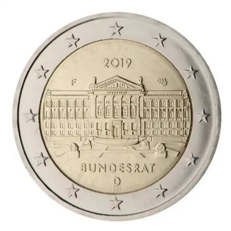 Bon Plan 2 euros commémoratives Allemagne 2019 Bundesrat Conseil fédéral - les 5 ateliers.