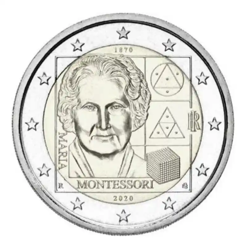 Retour Gratuit 2 euros commémorative Italie 2020 - Maria Montessori.