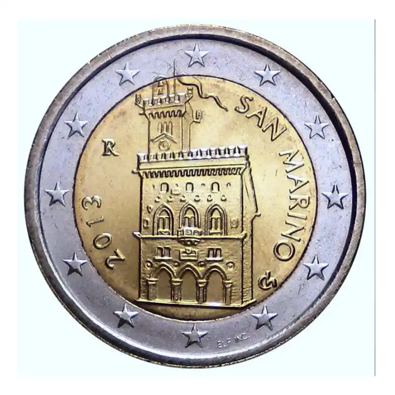 2 euros face nationale Saint Marin 2013 - Palais du gouvernement. Top Qualité