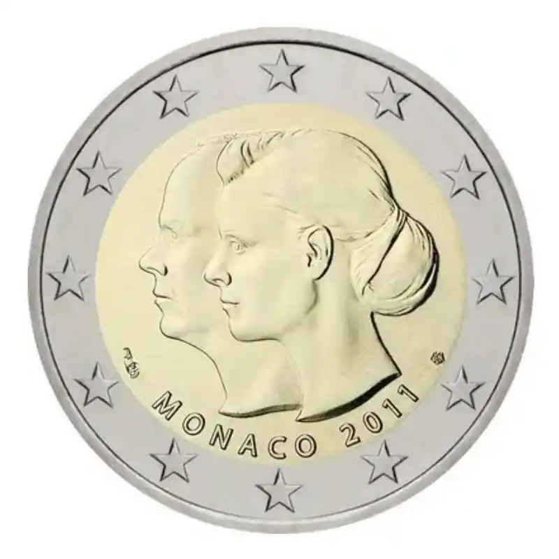 2 euros commémorative Monaco 2011 - Mariage Princier. Petit Prix