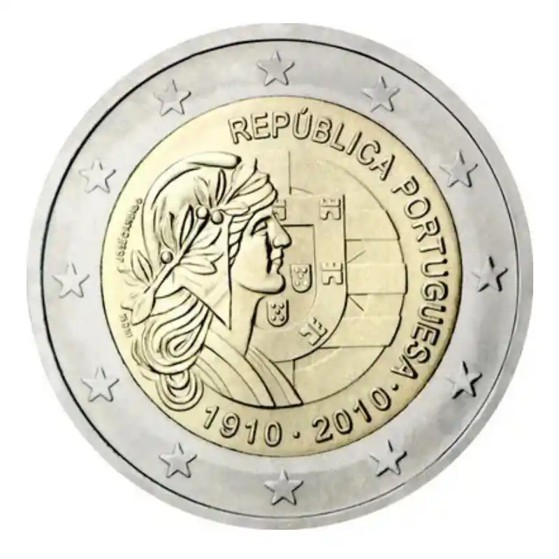 2 euros commémorative Portugal 2010 - République Portugaise. Offre Exclusive