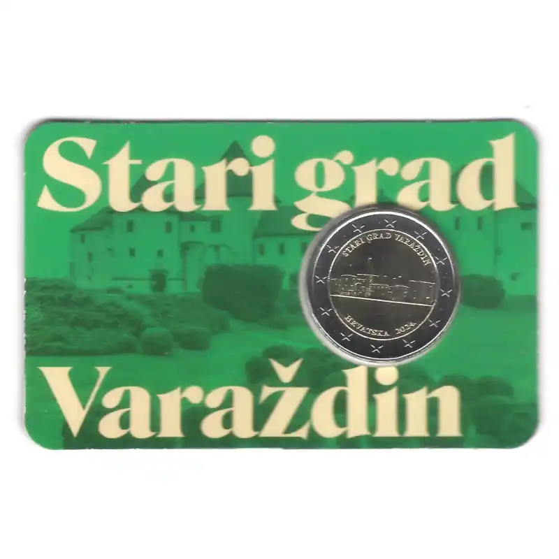 Prix Choc 2 euros commémorative Croatie 2024 - Château de Varaždin en coincard BU.