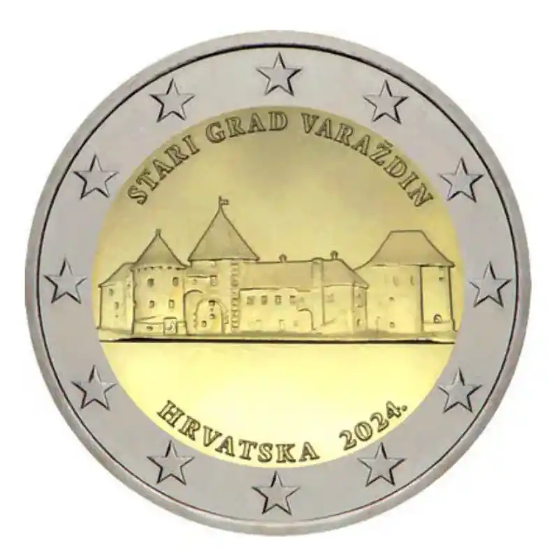 2 euros commémorative Croatie 2024 - Château de Varaždin. Achat Immédiat