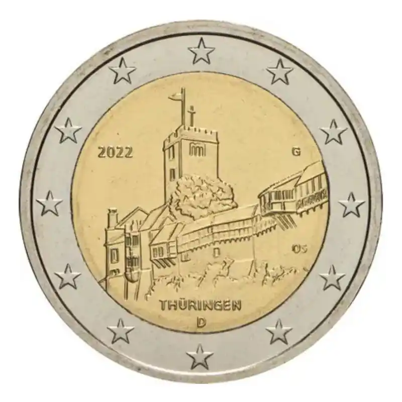 Réduction 2 euros commémorative Allemagne 2022 - Thuringe.