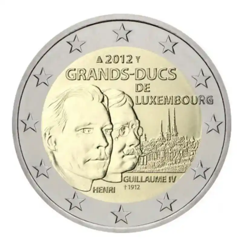 Livraison Express 2 euros commémorative Luxembourg 2012 - Grand-Duc Guillaume IV.