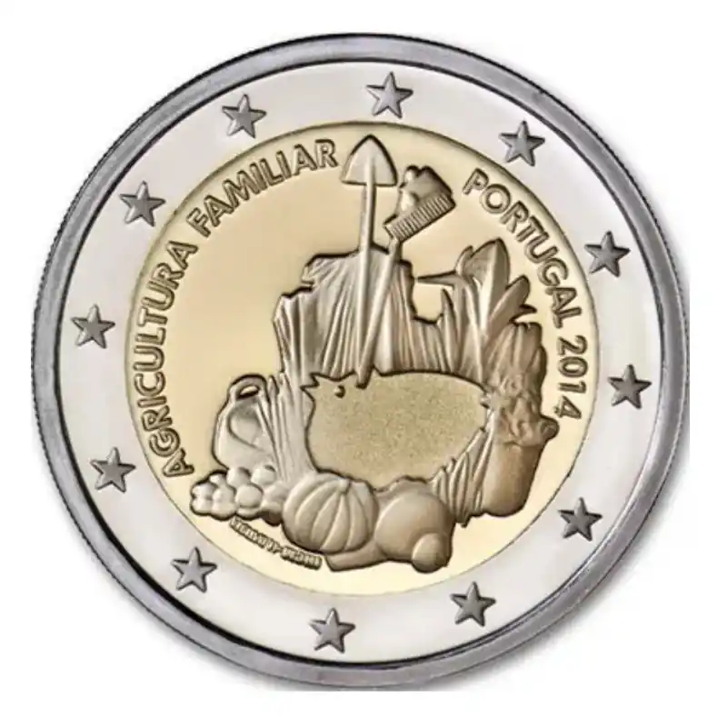 Premium 2 euros commémorative Portugal 2014 - Agriculture familiale.