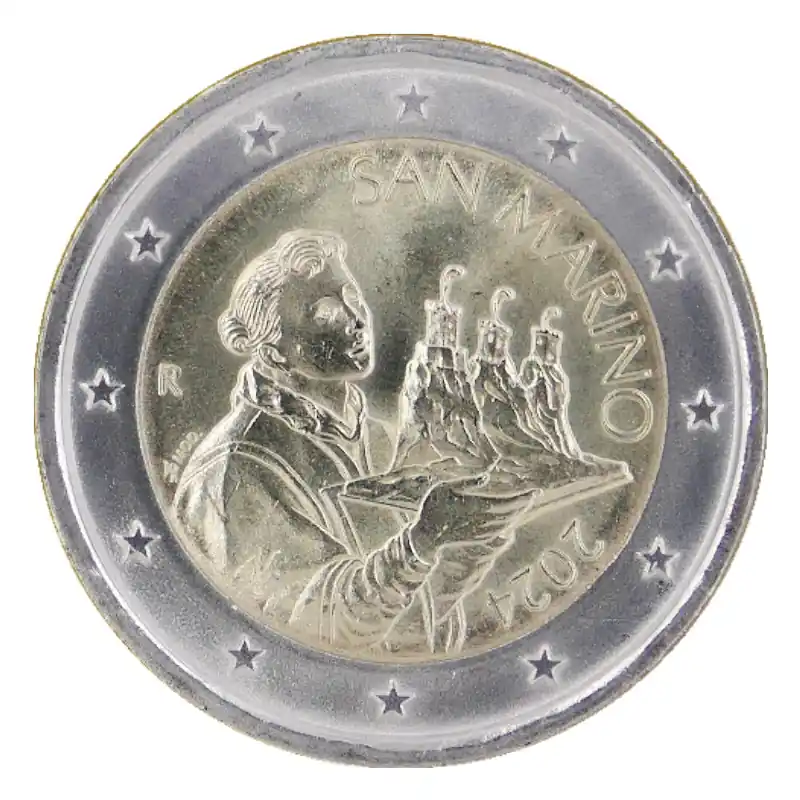 Top Qualité 2 euros Saint Marin 2024 - Face nationale.