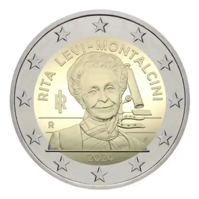 2 euros commémoratif Italie 2024 - Rita Levi-Montalcini. Achat Immédiat