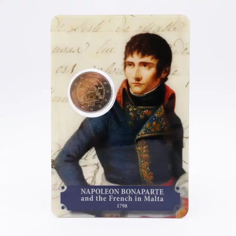 2 euros commémorative Malte 2023 coffret BU - Napoléon Bonaparte. Produit De Marque