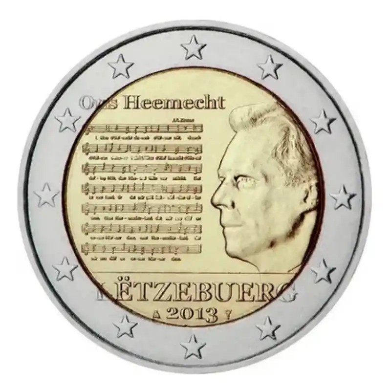 Usine Directe 2 euros commémorative Luxembourg 2013 - Hymne national.