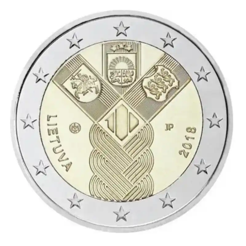 2 euros commémorative Lituanie 2018 - Des états Baltes. Commander Maintenant