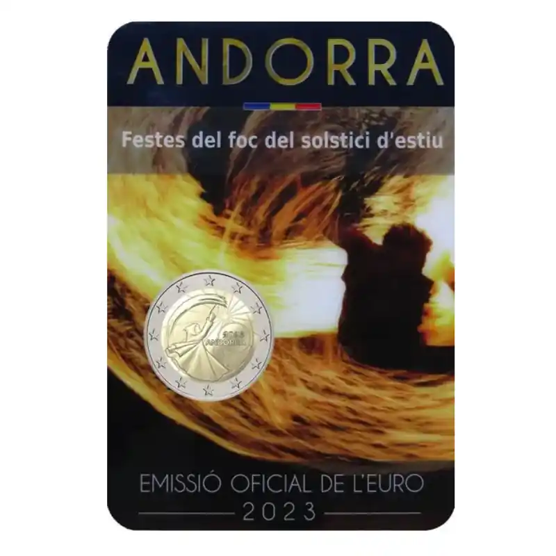 Nouvelle Collection 2 euros commémorative Andorre 2023 BU - Festival du Solstice d'été.