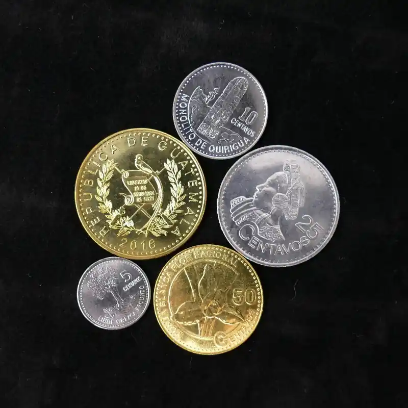 Guatemala 5 monnaies de collection. Satisfait Ou Remboursé