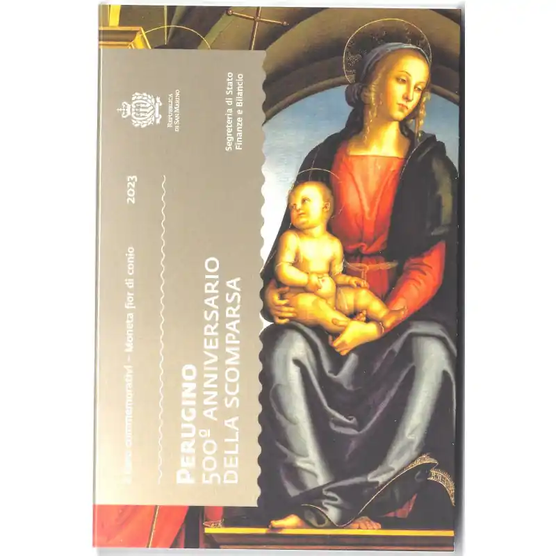 2 euros commémorative Saint Marin 2023 - Le Pérugin en coffret BU. Prix Promo