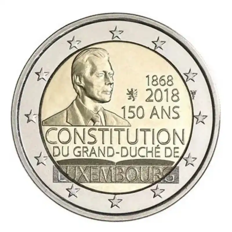 Petit Prix 2 euros commémorative Luxembourg 2018 - la Constitution.