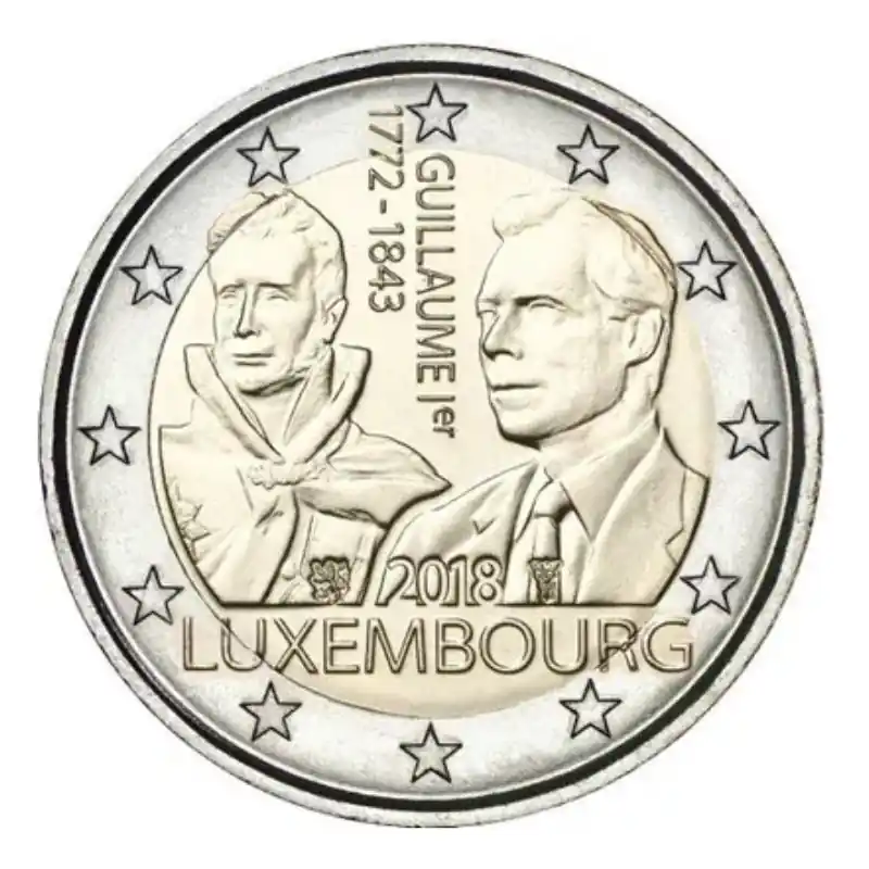 Top Qualité 2 euros commémorative Luxembourg 2018 - Grand-Duc Guillaume Ier.