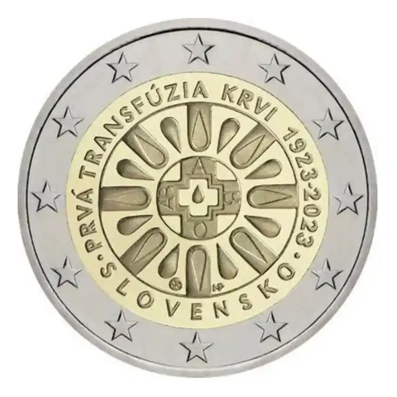 Offre Limitée 2 euros commémorative Slovaquie 2023 - 100 ans de la transfusion sanguine.