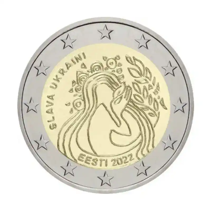 Paiement Sécurisé 2 euros commémorative Estonie 2022 - Ukraine et Liberté.