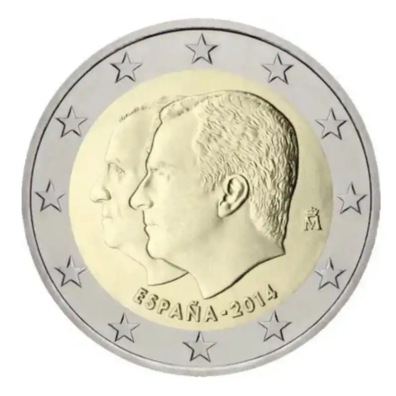 2 euros commémorative Espagne 2014 - Felipe VI. Prix Cassé