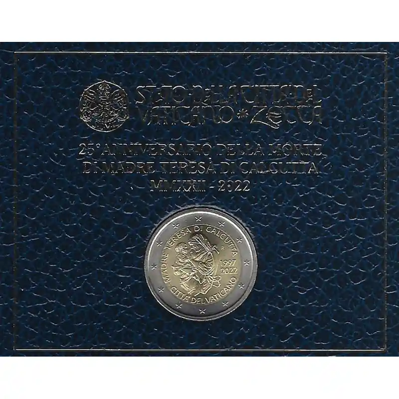 Achat Immédiat 2 euros commémorative Vatican 2022 - Mère Teresa en coffret BU.