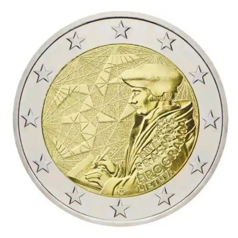 2 euros commémorative Lituanie 2022 - Erasmus. Commander Vite