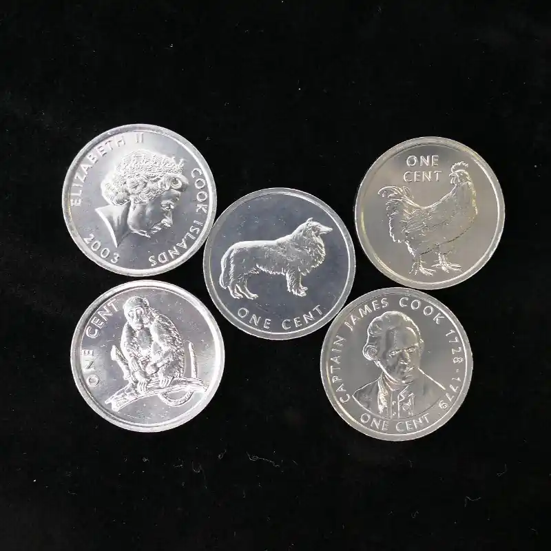 Iles Cook 5 monnaies de collection. Acheter En Ligne