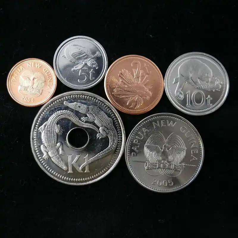 Papouasie 6 monnaies de collection. Prix Cassé