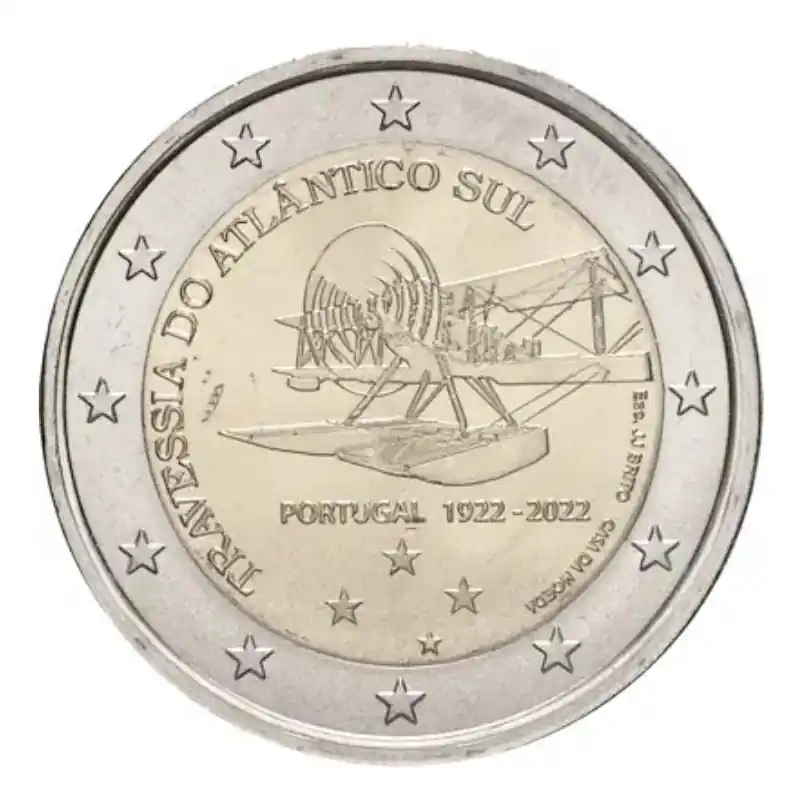 Satisfait Ou Remboursé 2 euros commémorative Portugal 2022 - Traversée Atlantique Sud.