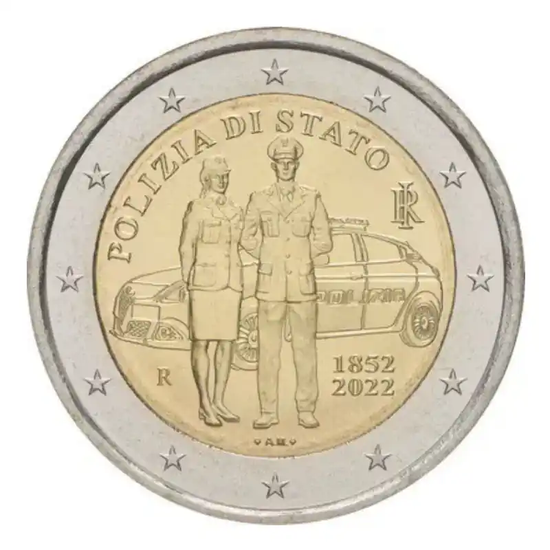 Meilleure Qualité 2 euros commémorative Italie 2022 - La Police.