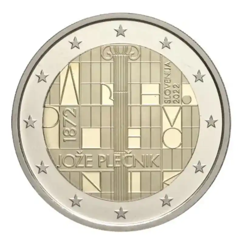 2 euros commémorative Slovénie 2022 - Jože Plečnik. Édition Limitée