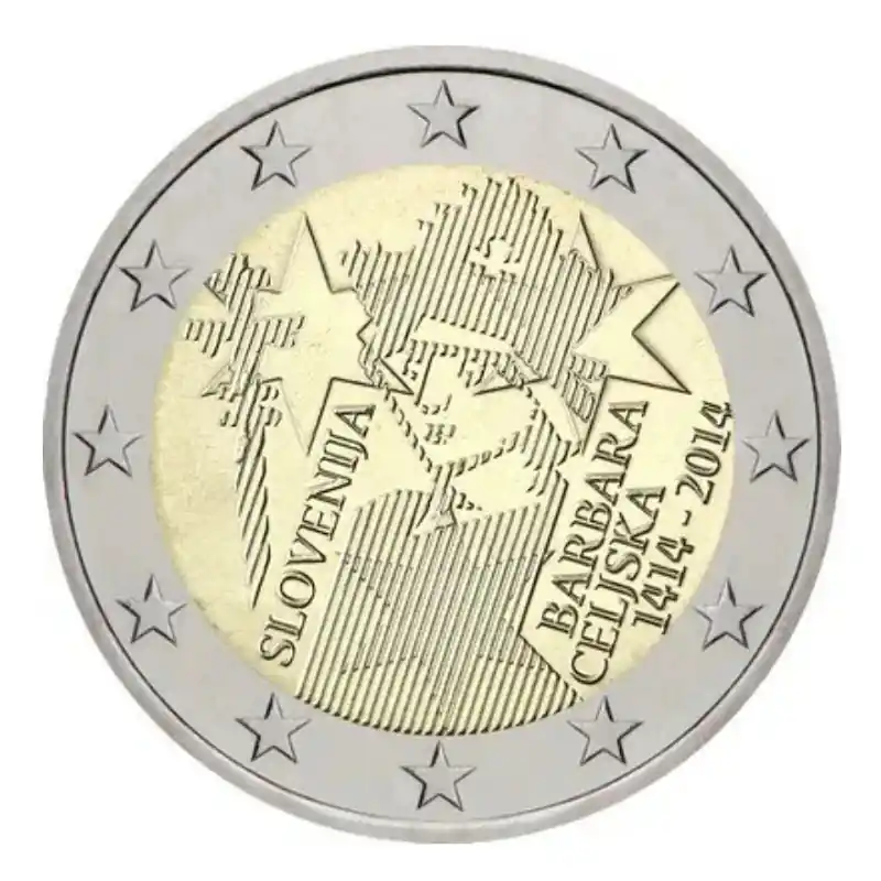 2 euros commémorative Slovénie 2014 - Couronnement Barbara de Cillei. Premium
