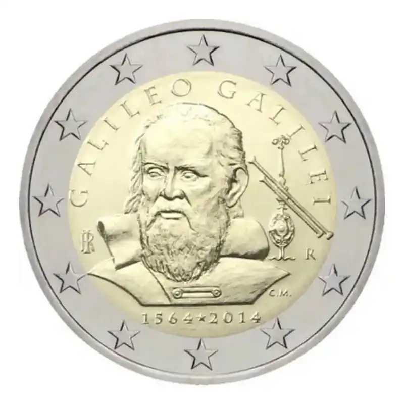 2 euros commémorative Italie 2014 - Galileo Galilei. Satisfait Ou Remboursé