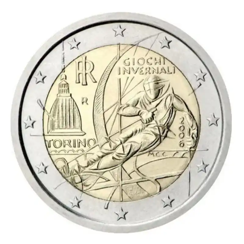 Garantie Incluse 2 euros commémorative Italie 2006 - Jeux Olympiques Turin.