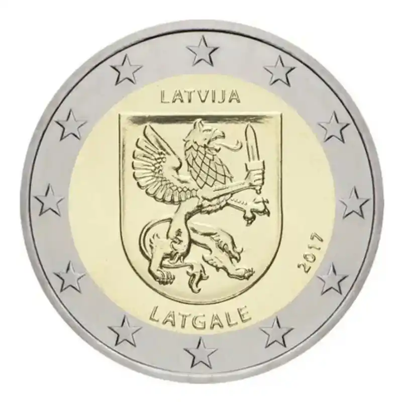 Fait Main 2 euros commémorative Lettonie 2017 - Armoirie de Latgale.