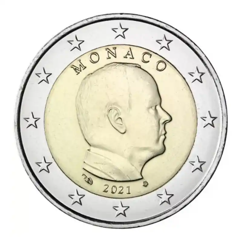 Nouvelle Collection 2 euros Monaco 2021 face nationale - Albert II.