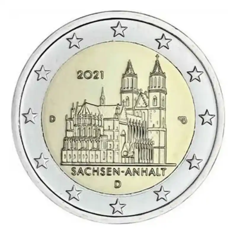 Expédition Rapide 2 euros commémoratives Allemagne 2021, Saxe-Anhalt - les 5 ateliers.