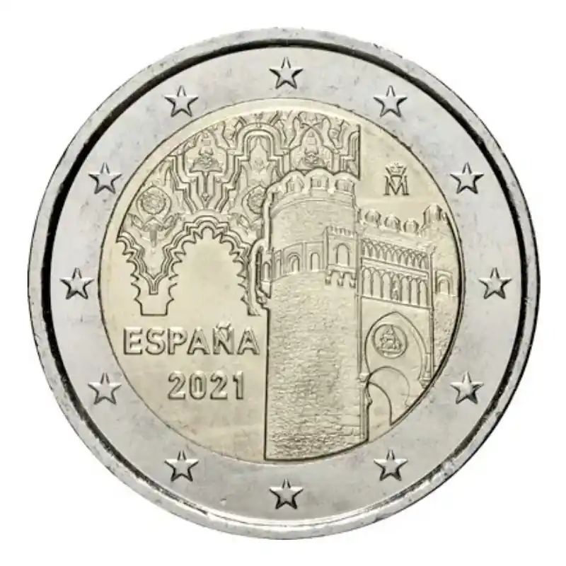 2 euros commémorative Espagne 2021 - Ville historique de Tolède. Top Qualité
