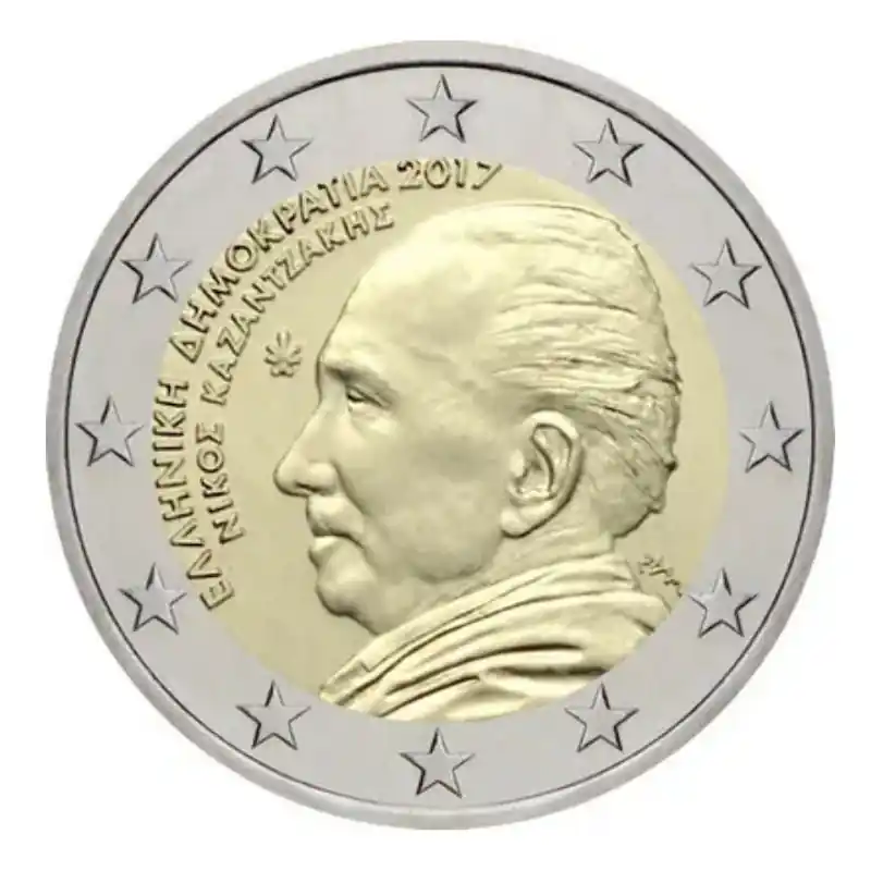 Acheter Direct 2 euros commémorative Grèce 2017 - Nikos Kazantzakis.