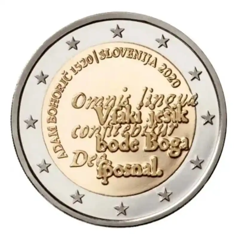 2 euros commémorative Slovénie 2020 - Adam Bohoric. Prix Choc