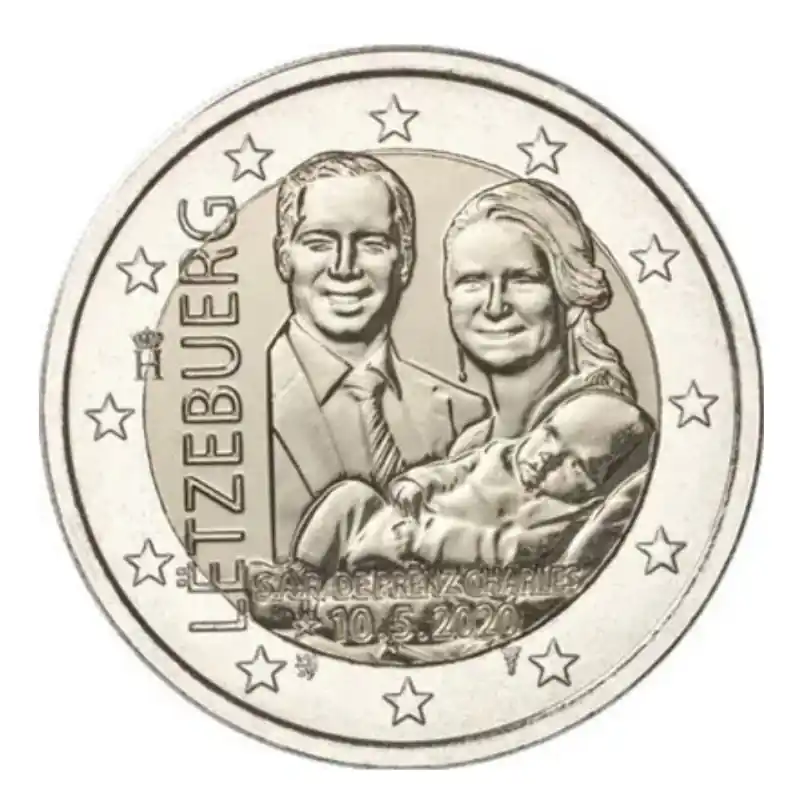 Gros Lot 2 euros commémorative Luxembourg 2020 - Prince Charles, version classique.