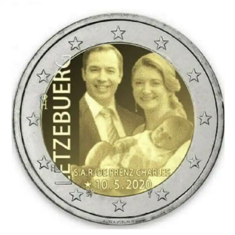 2 euros commémorative Luxembourg 2020 - Prince Charles, version photographique. Retour Gratuit