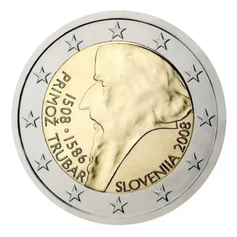 Certifié 2 euros commémorative Slovénie 2008 - Primoz Trubar.